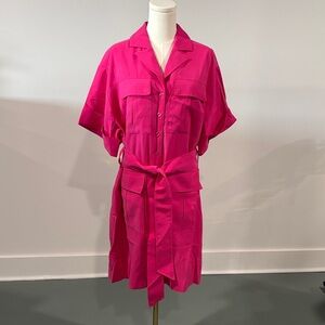Eloquii Fuchsia Dress with Belt